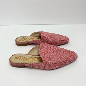 Sam Edelman Eiko Pink Textured Fabric Upper Dressy Mules, Women’s Size 6